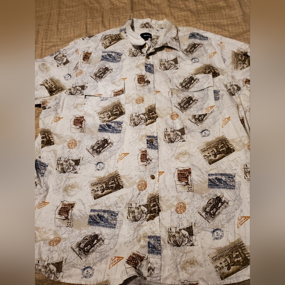 Vintage Basic Edition Wilderness Conservation Stamp Shirt  Cotton Novelty 3xlt - Picture 2 of 7
